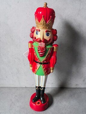NWT HOLIDAY DECOR (14") NUTCRACKER, Red Hair Music/Lights Collectible